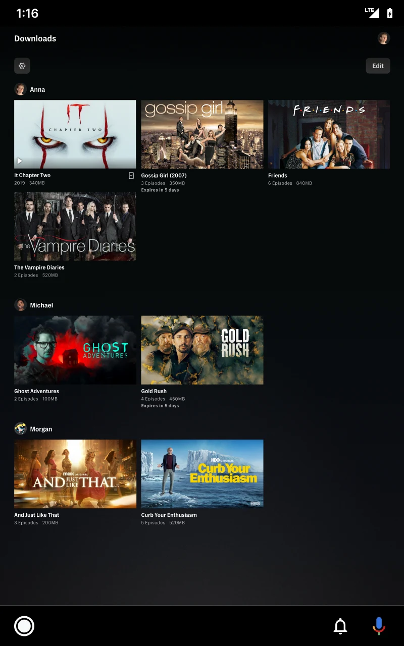 Aperçu de l’application GGTV